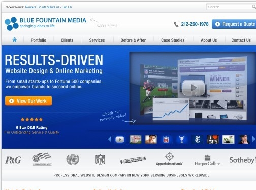 https://www.bluefountainmedia.com/ website